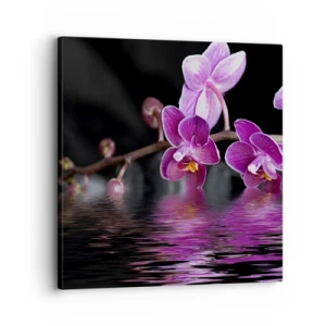 Tablou pe pânză - Reflecție de frumusețe în liliac - 30x30 cm