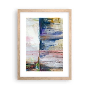 Poster în ramă de stejar deschis - Impresii și asociații colorate - 30x40 cm