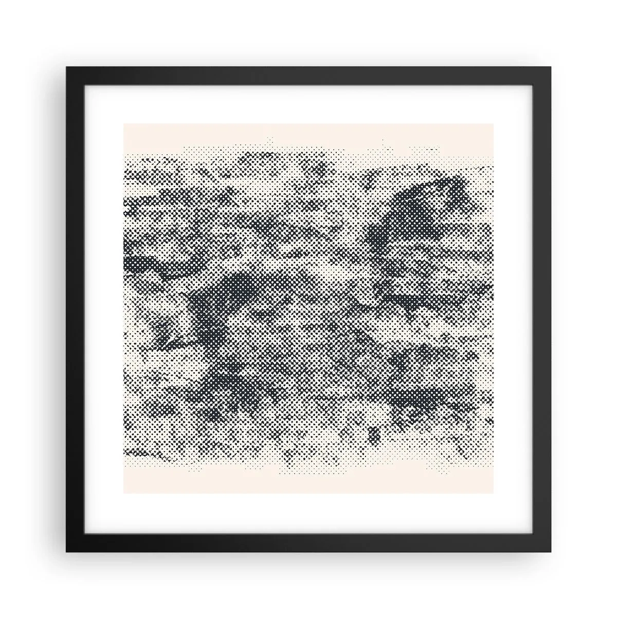 Poster în ramă neagră - Compoziție cețoasă - 40x40 cm