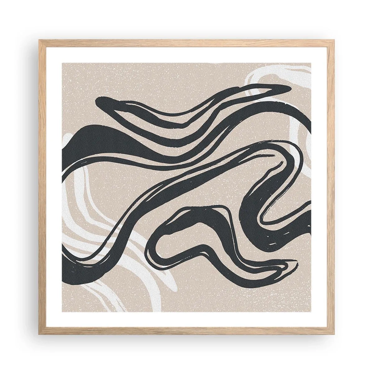 Poster în ramă de stejar deschis - Expresie multiplicată - 60x60 cm