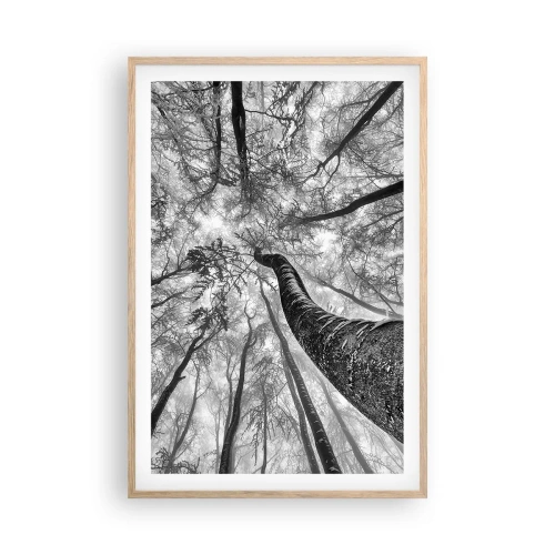 Poster în ramă de stejar deschis - Cursa spre lumină - 61x91 cm