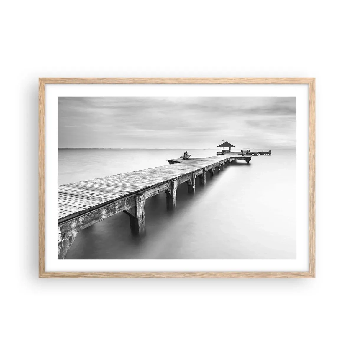 Poster în ramă de stejar deschis - În depărtare - 70x50 cm