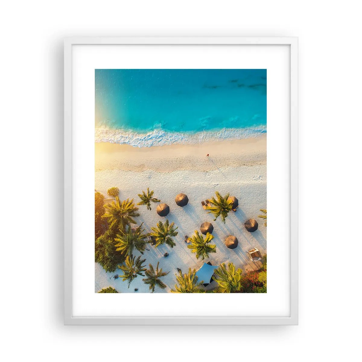 Poster în ramă albă - Bun venit în paradis - 40x50 cm