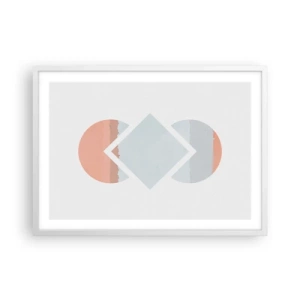 Poster în ramă albă - Situația este clară - 70x50 cm