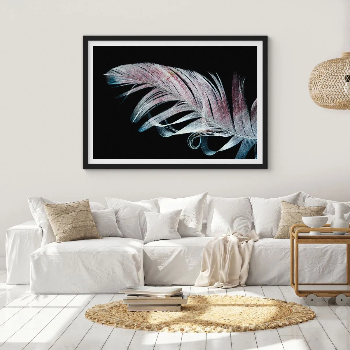 Poster în ramă neagră - Gândește-te la atingere - 40x30 cm