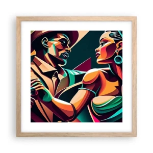 Poster în ramă de stejar deschis - În ritmul inimii - 40x40 cm