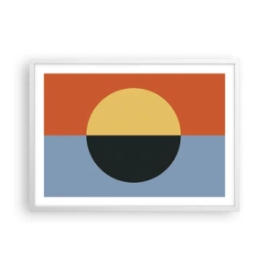 Poster în ramă albă - O compoziție de căldură și răcoare - 70x50 cm