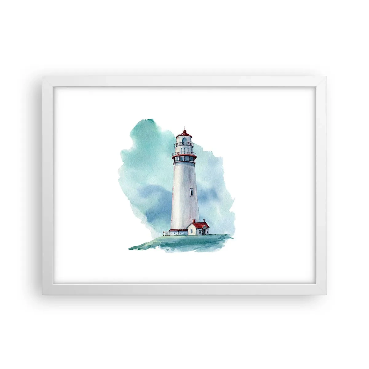 Poster în ramă albă - Sora blândă a albastrului - 40x30 cm