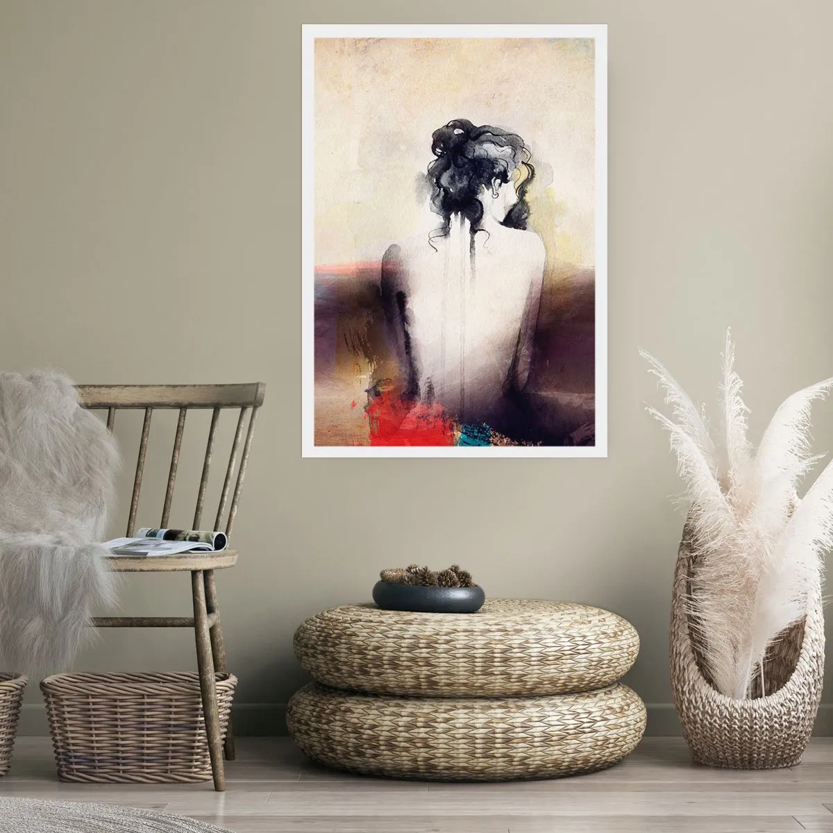 Poster - Linii moi, forme ovale - 40x50 cm