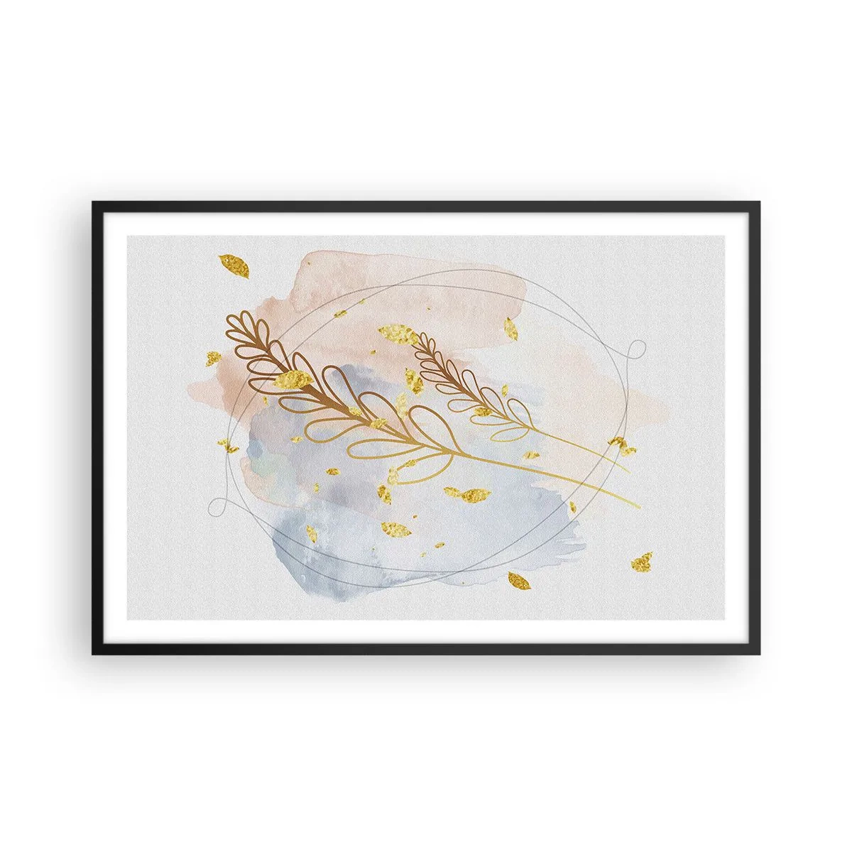 Poster în ramă neagră - Suflul de aur - 91x61 cm