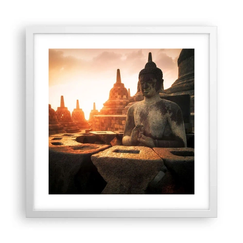 Poster în ramă albă - Vreme de mare înțelepciune - 40x40 cm