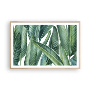 Poster în ramă de stejar deschis - Verdeața în sine - 91x61 cm