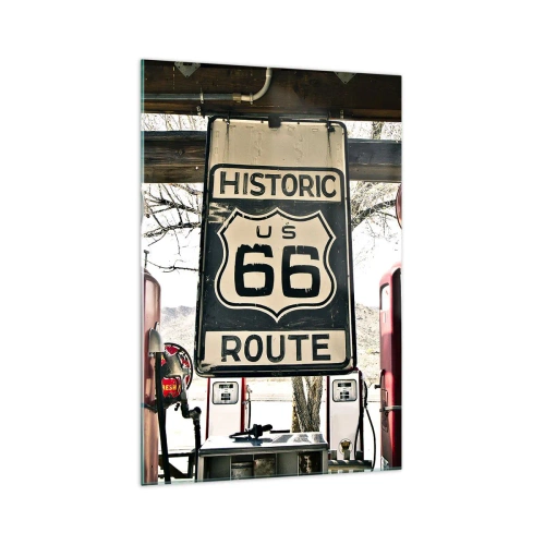 Tablou pe sticlă - O călătorie americană retro - 70x100 cm