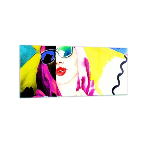 Tablou pe sticlă - Nu sunt albă și nu sunt neagră - 120x50 cm