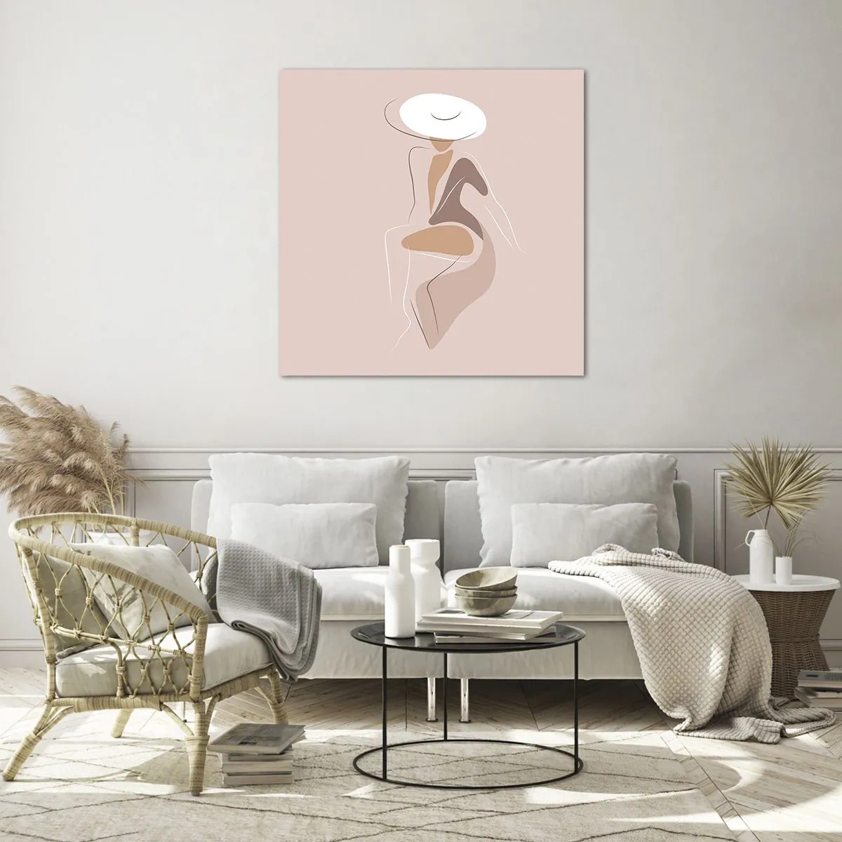 Tablou pe sticlă - O doamnă adevărată - 70x70 cm
