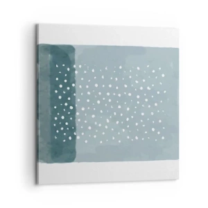 Tablou pe pânză - Crescute pe albastru - 60x60 cm