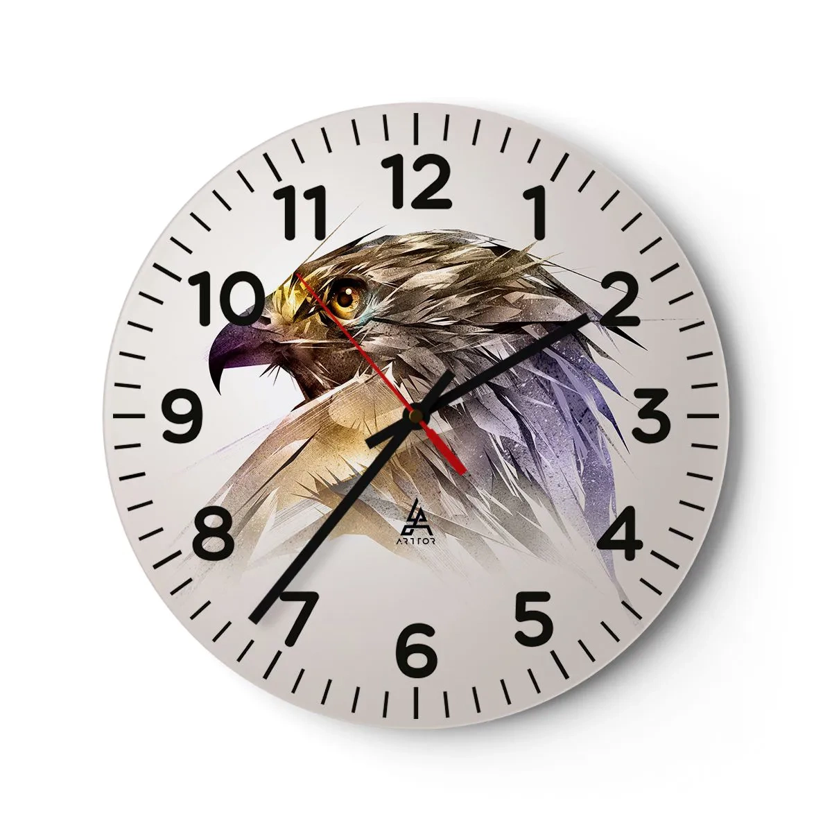 Ceas de perete - Ceas pe sticlă - Portretul unui războinic - 30x30 cm