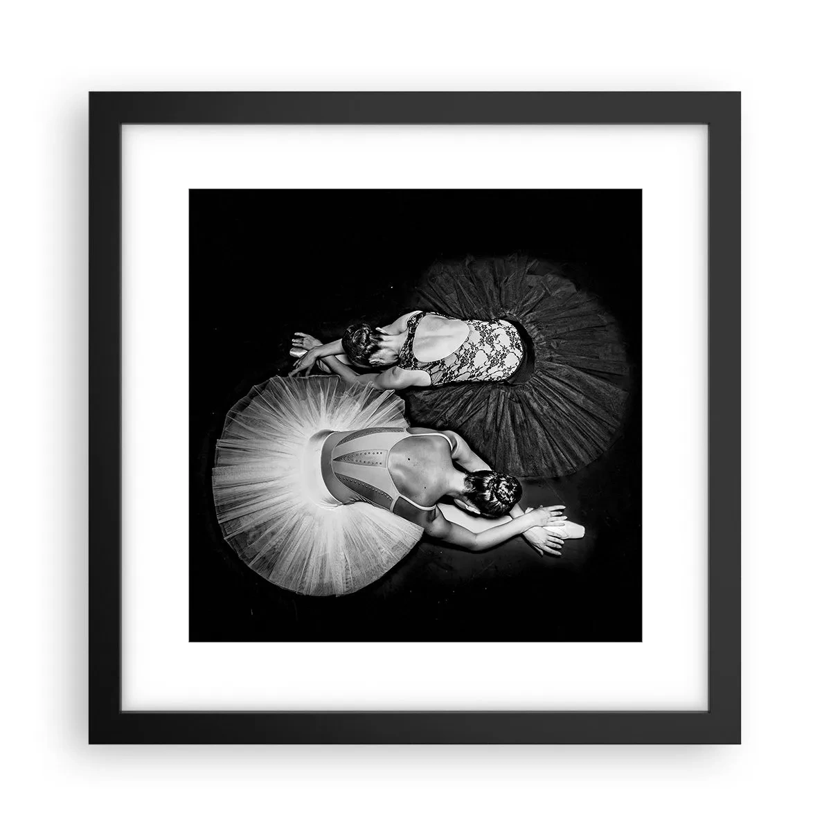 Poster în ramă neagră - Yin și yang - echilibrul perfect - 30x30 cm