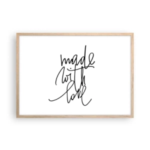 Poster în ramă de stejar deschis - Cel mai bun brand - 70x50 cm