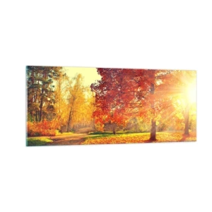 Tablou pe sticlă - Roșcatul este frumos - 100x40 cm