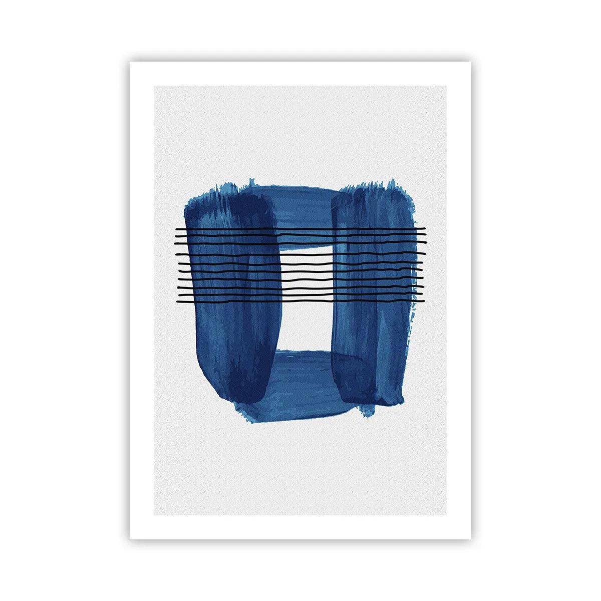 Poster - Compoziție albastru-negru - 50x70 cm