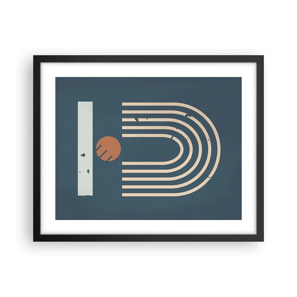 Poster în ramă neagră - Geometrie în funcție de rodie - 50x40 cm