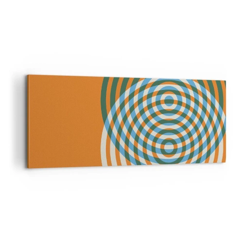 Tablou pe pânză - Variație circulară abstractă - 100x40 cm
