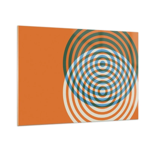 Tablou pe sticlă - Variație circulară abstractă - 100x70 cm