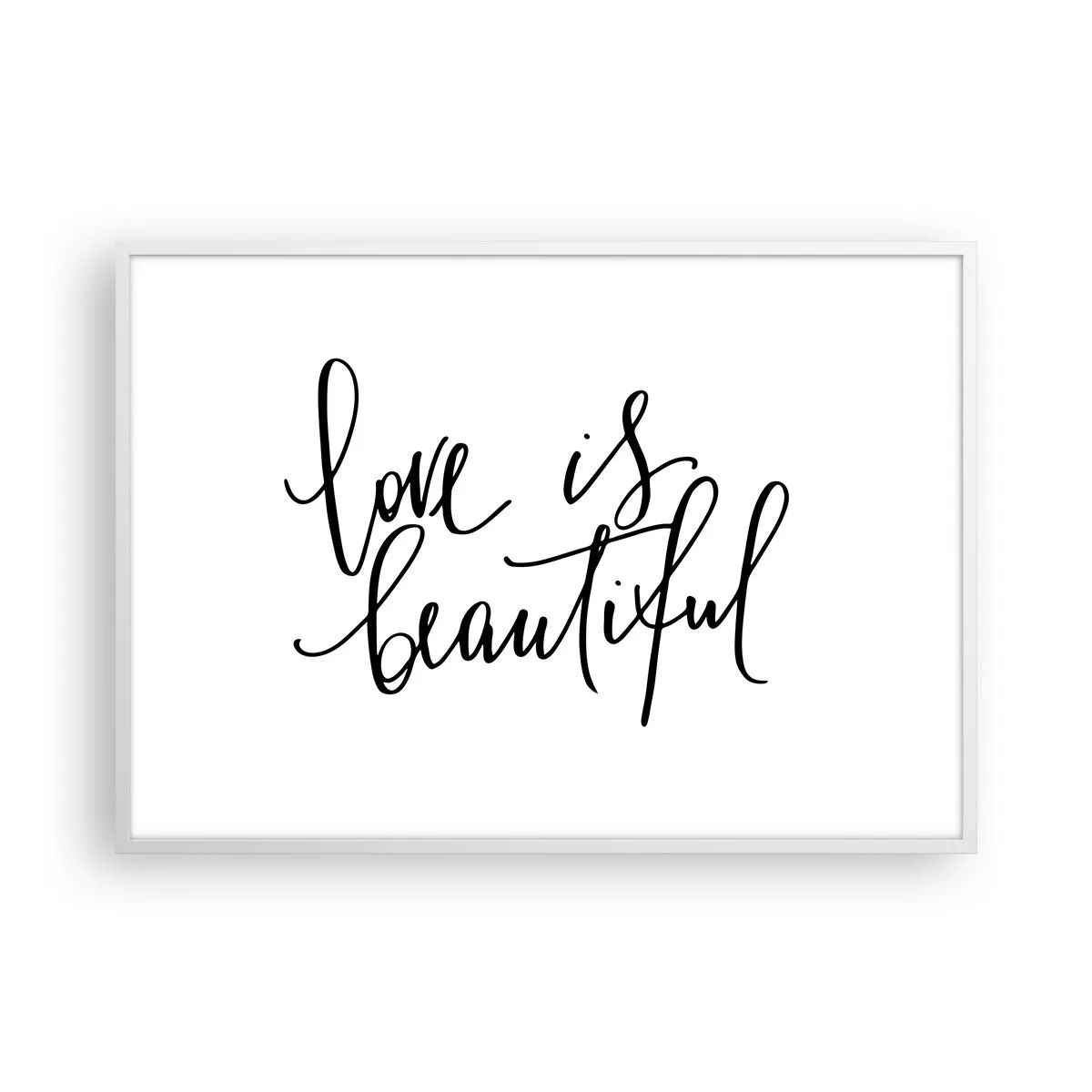 Poster în ramă albă - Citiți și repetați - 100x70 cm