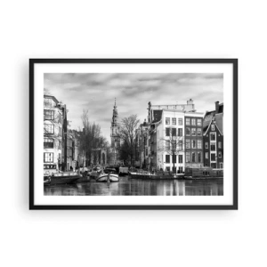 Poster în ramă neagră - Amsterdam vibes - 70x50 cm