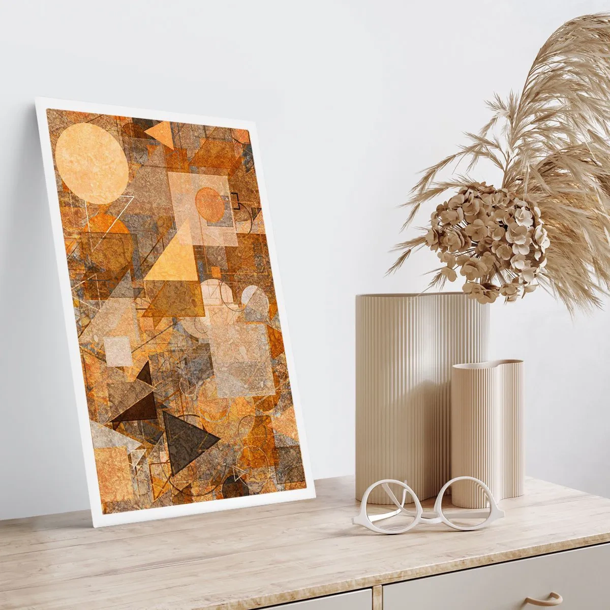 Poster - Studiu cubist de bronz - 70x100 cm