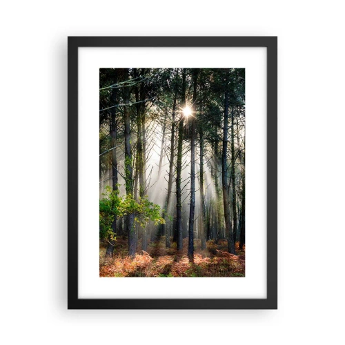 Poster în ramă neagră - Pădure sălbatică - 30x40 cm