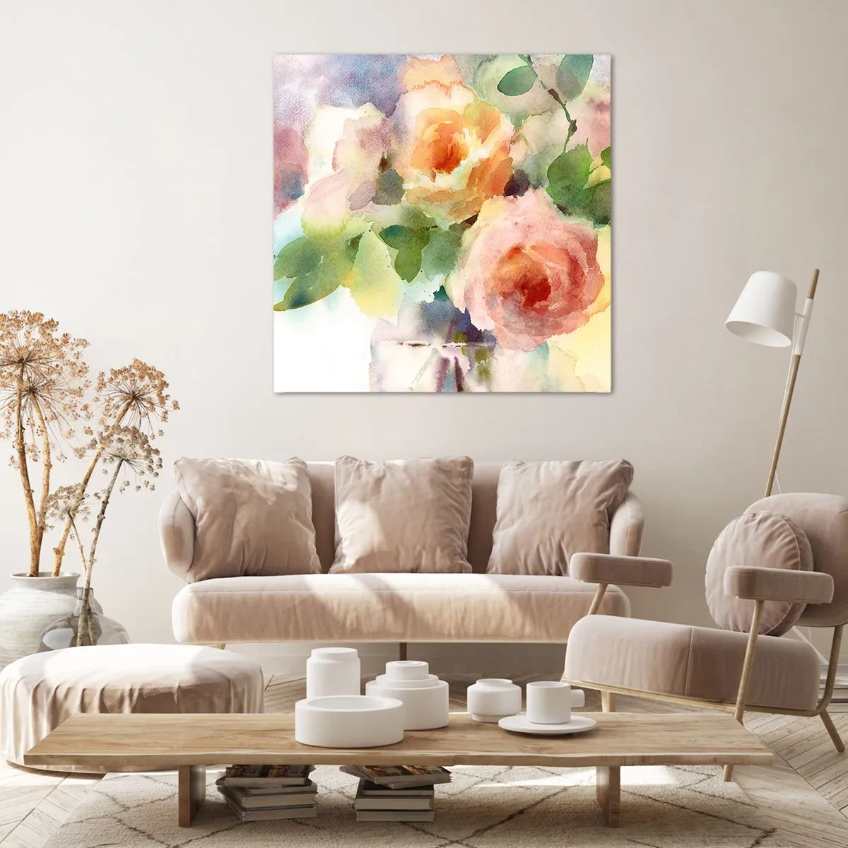 Tablou pe pânză - Delicat ca o acuarelă - 70x70 cm