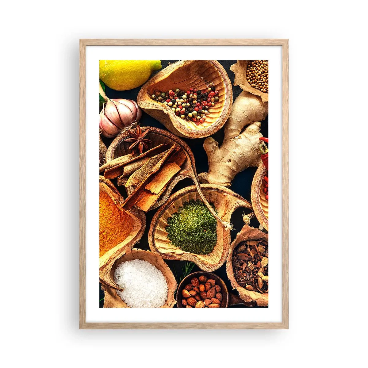 Poster în ramă de stejar deschis - Ia ce vrei - 50x70 cm