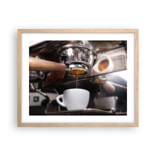 Poster în ramă de stejar deschis - Cel mai bun moment al zilei - 50x40 cm