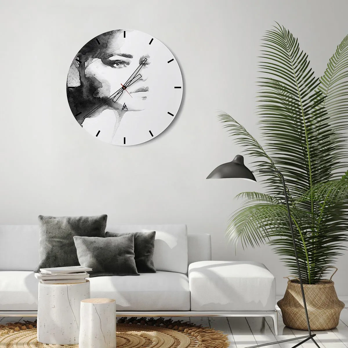 Ceas de perete - Ceas pe sticlă - Creată de secrete și ceață - 40x40 cm