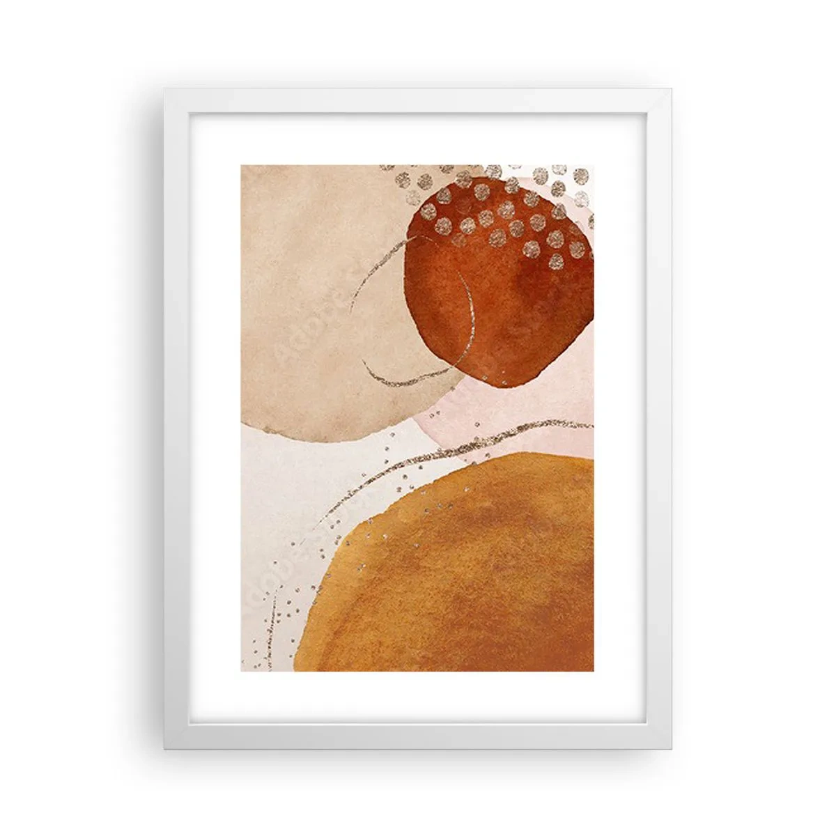 Poster în ramă albă - Rotunjime și mișcare - 30x40 cm