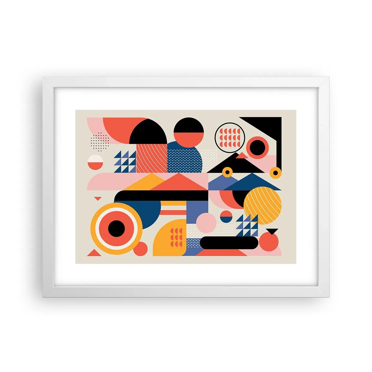 Poster în ramă albă - Compoziție: joacă-te - 40x30 cm