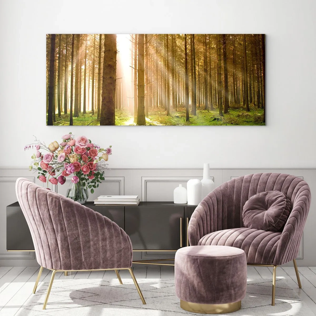 Tablou pe sticlă - Spiridușii sunt pe cale să apară - 90x30 cm