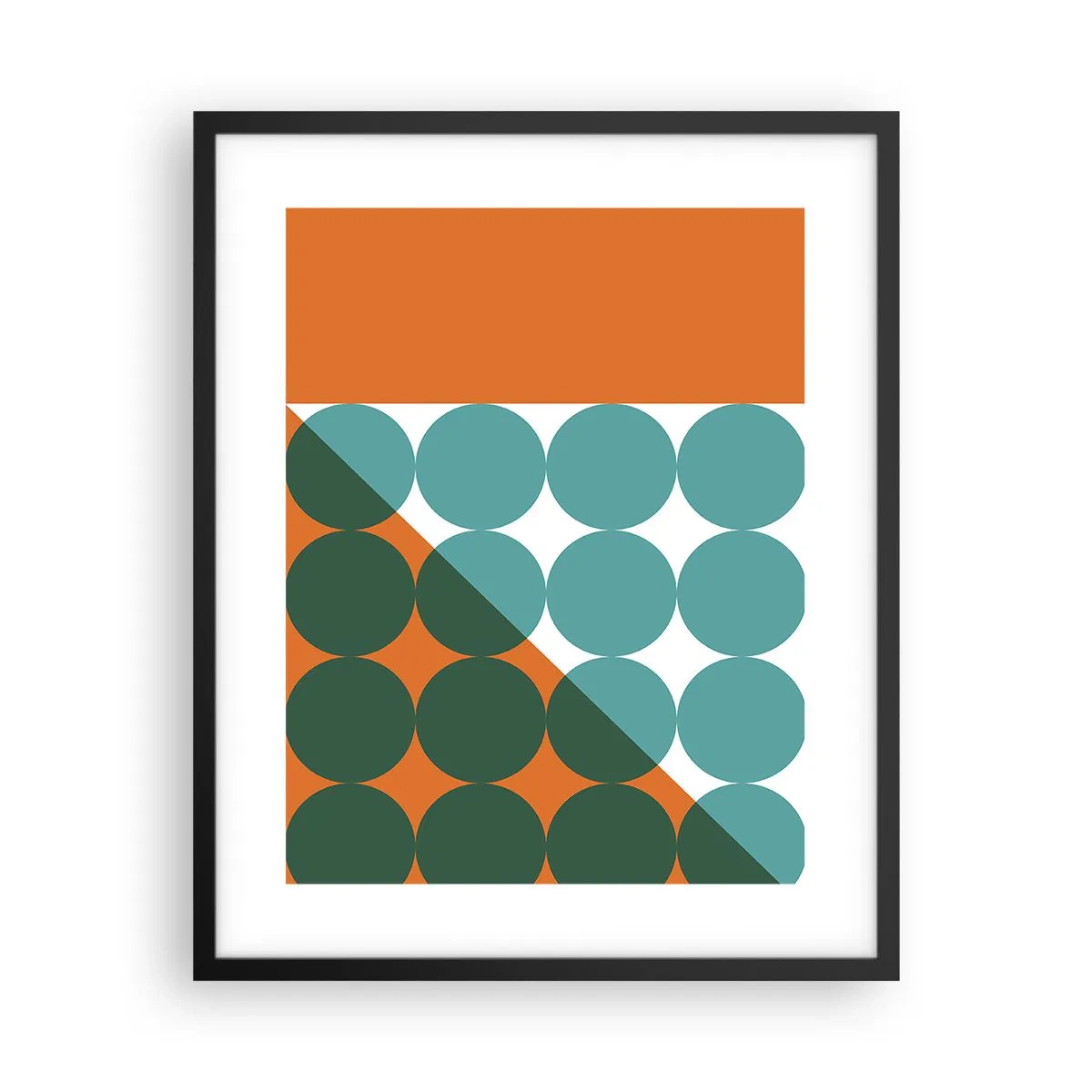 Poster în ramă neagră - Sus și pe diagonală - 40x50 cm