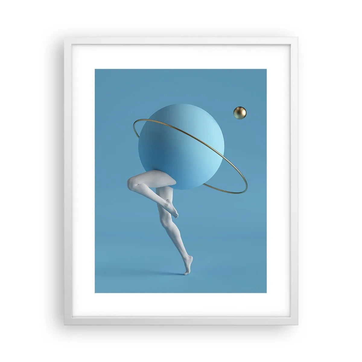 Poster în ramă albă - Și planetele o iau razna - 40x50 cm