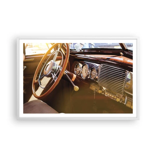 Poster în ramă albă - O adiere de lux din trecut - 91x61 cm
