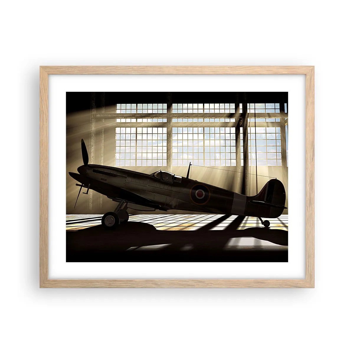 Poster în ramă de stejar deschis - Odihna războinicului - 50x40 cm