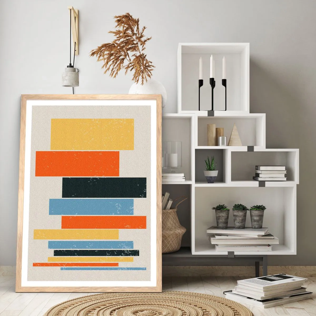 Poster în ramă de stejar deschis - Înregistrare muzicală - 40x50 cm