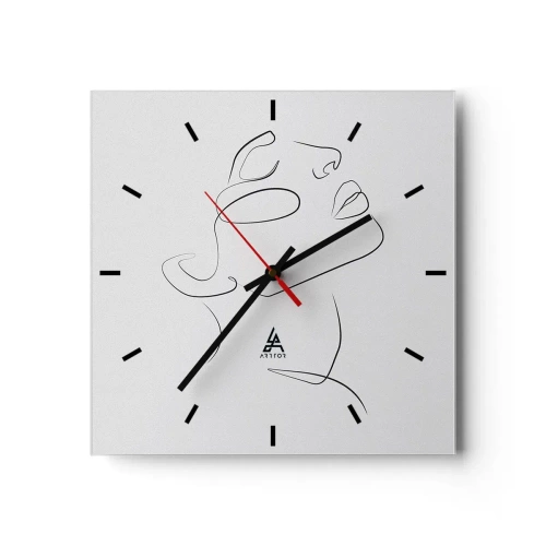 Ceas de perete - Ceas pe sticlă - Meandrele unui vis - 30x30 cm