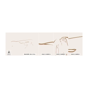 Mostră de Tapet Standard Eco - Forma dorinței - Abstracția, Grafică, Bucată - 100x30 cm