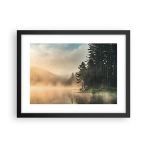 Poster în ramă neagră - Nașterea unei zile - 40x30 cm