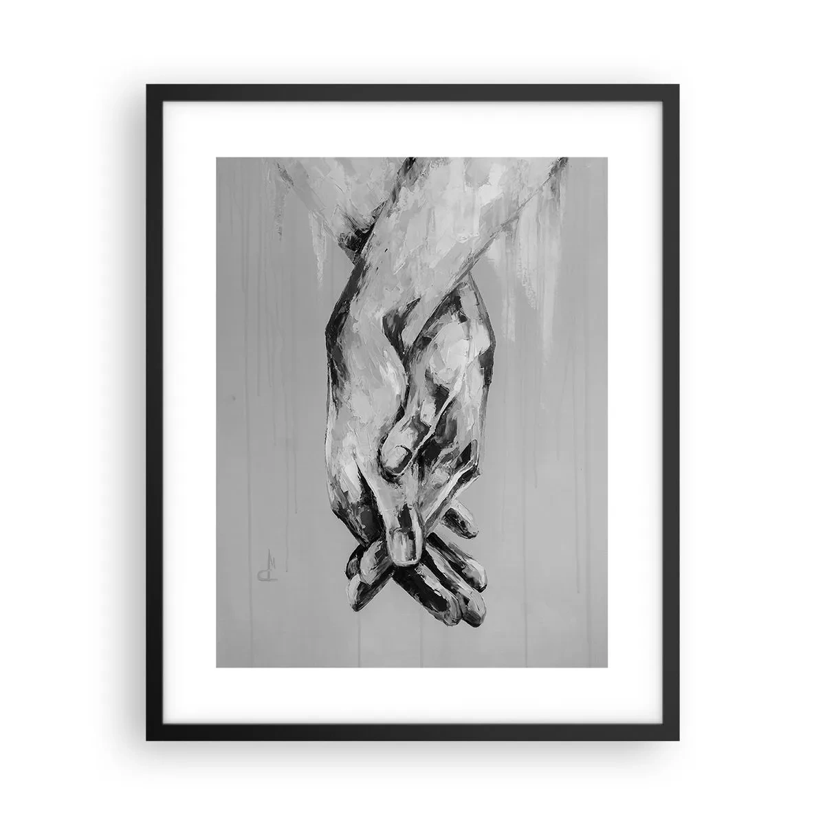 Poster în ramă neagră - Începutul... - 40x50 cm