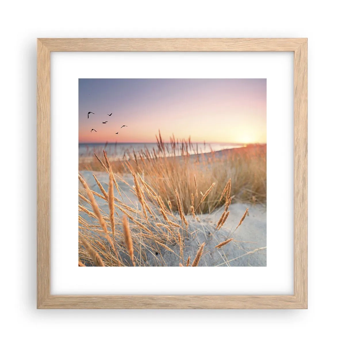 Poster în ramă de stejar deschis - Cântec de leagăn baltic - 30x30 cm