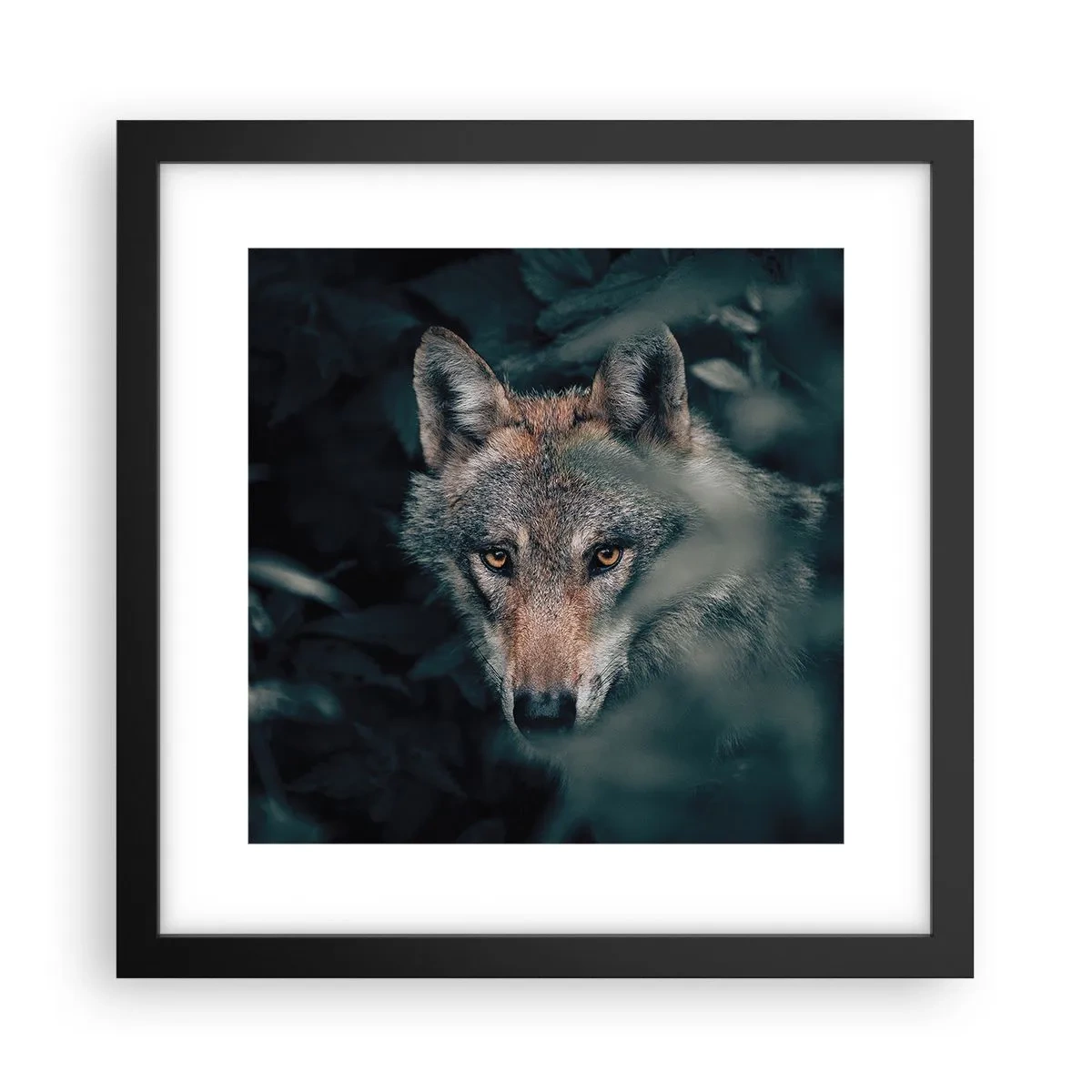 Poster în ramă neagră - Vânător - 30x30 cm